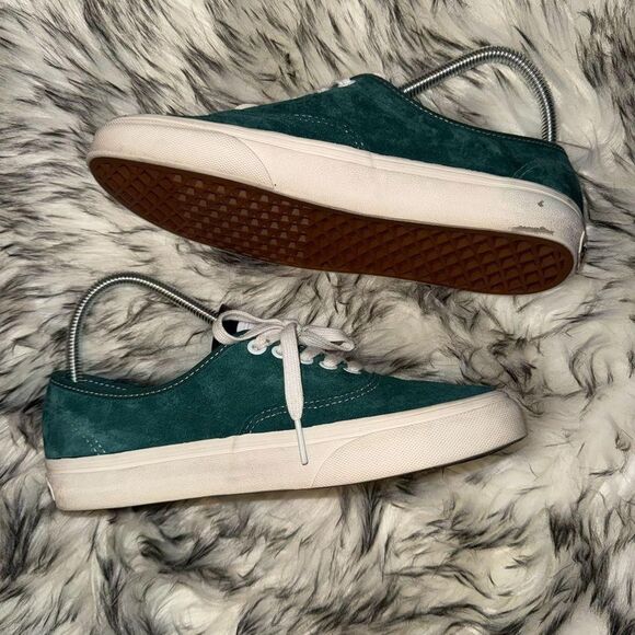 Vans Men's Green Suede Authentic - Picture 2 of 6